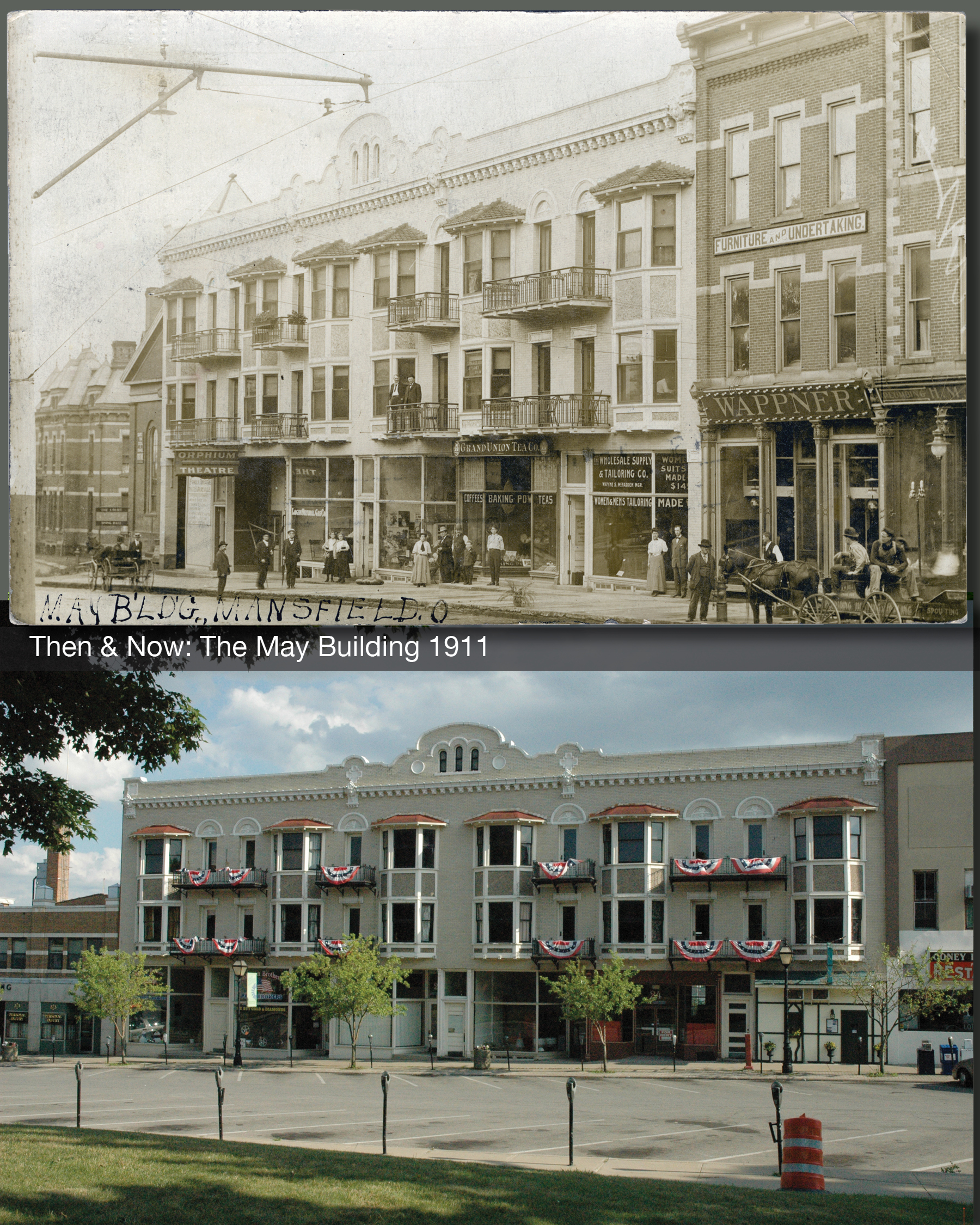 The May Realty Building at 22-32 S. Park Street, Mansfield, Ohio — home of Johnson Brothers' Jewelry & Loan since 1992
